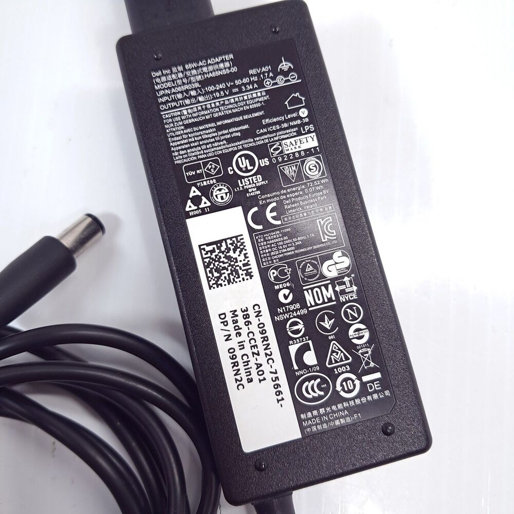 Dell HA65NS5-00 AC Adapter 19.5V 3.34A Laptop Charger power cord Genuine oem